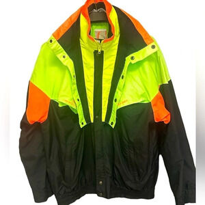 Vintage men’s  neon lined thick windbreaker size M “Style Auto” larger size M